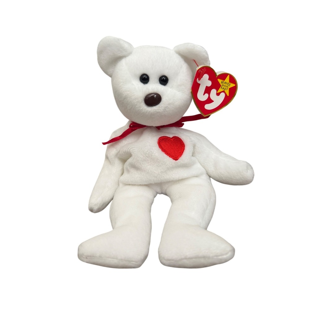Ty RARE Valentino Beanie Baby‎ Plush 1993/1994 TAG ERRORS Brown Nose